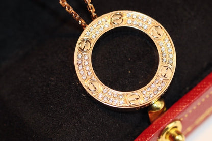 [Amore Jewelry]LOVE NECKLACE ADJUSTABLE ROSE GOLD