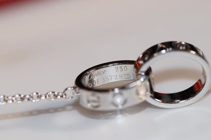 [Amore Jewelry]LOVE NECKLACE PINK GOLD AND SILVER