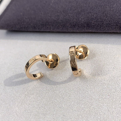 [Amore Jewelry]LOVE EARRINGS 2.65MM PINK GOLD