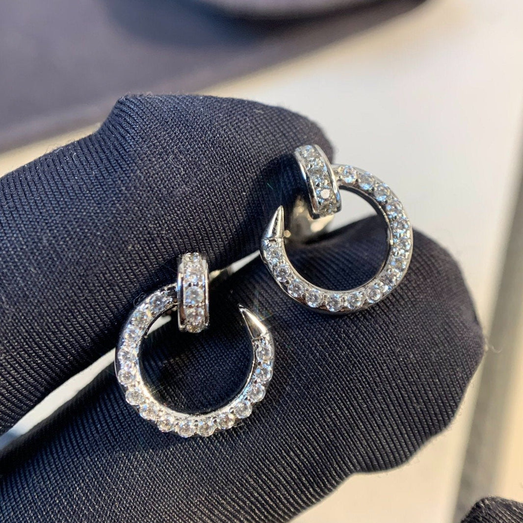 [Amore Jewelry]JUSTE EARRINGS SILVER DIAMONDS