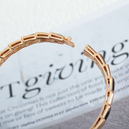 [Amore Jewelry]SERPENTI BRACELET PINK GOLD ONYX