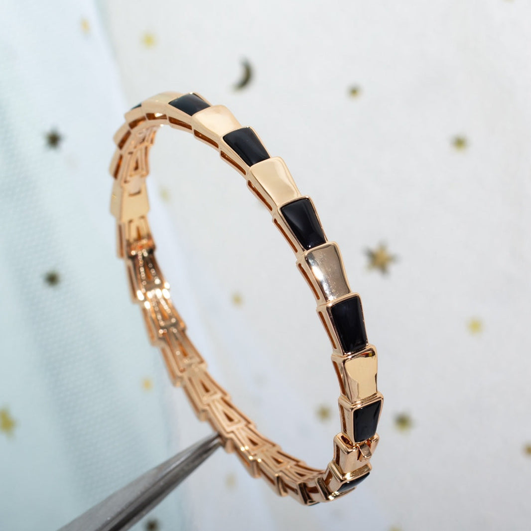 [Amore Jewelry]SERPENTI BRACELET PINK GOLD ONYX