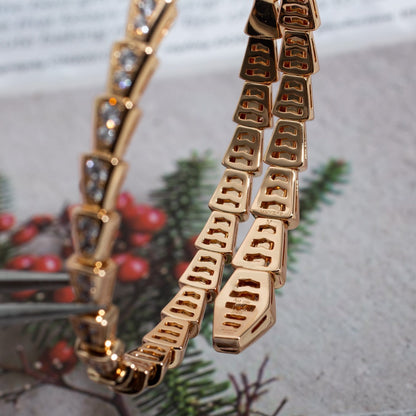 [Amore Jewelry]SERPENTI BRACELET 6.8MM PINK GOLD DIAMOND