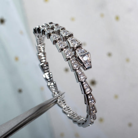 [Amore Jewelry]SERPENTI BRACELET 6MM SILVER DIAMOND