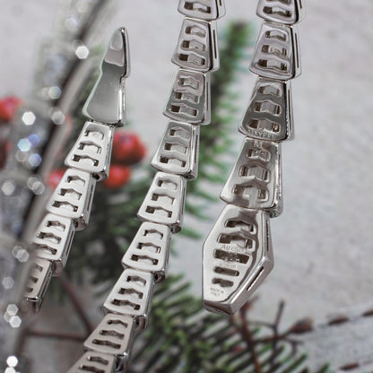 [Amore Jewelry]SERPENTI BRACELET SILVER DIAMOND DOUBLE ROW