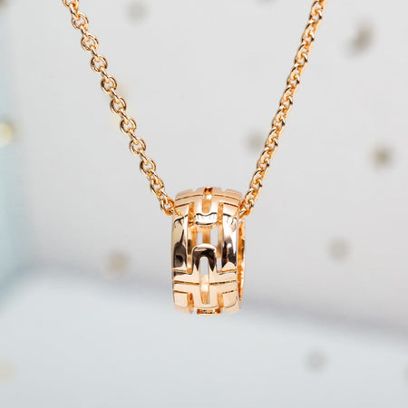 [Amore Jewelry]PARENTESI NECKLACE PINK GOLD