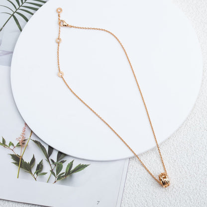[Amore Jewelry]PARENTESI NECKLACE PINK GOLD