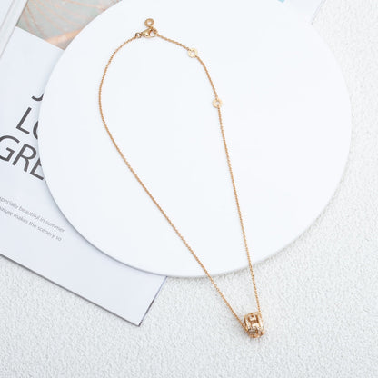 [Amore Jewelry]PARENTESI NECKLACE PINK GOLD DIAMOND