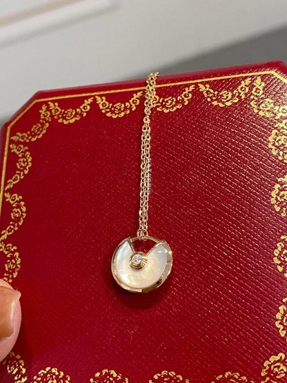 [Amore Jewelry]AMULETTE ROSE GOLD MOP NECKLACE