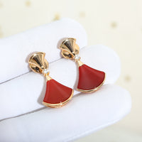 [Amore Jewelry]DREAM Carnelian PINK GOLD EARRINGS
