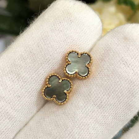 [Amore Jewelry]CLOVER MINI GOLD EARRINGS