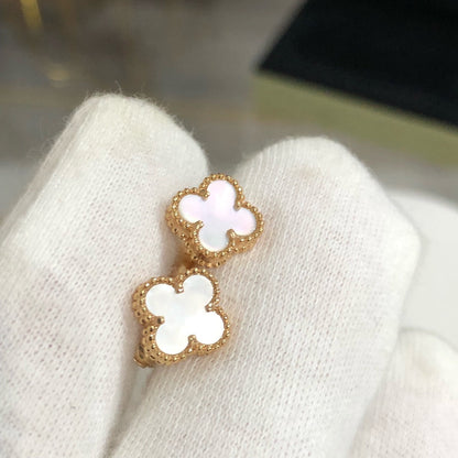 [Amore Jewelry]CLOVER MINI GOLD EARRINGS