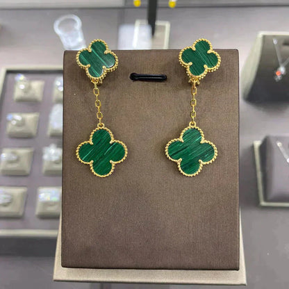 [Amore Jewelry]CLOVER 2 MOTIFS  EARRINGS (MULTIPLE CHOICESC