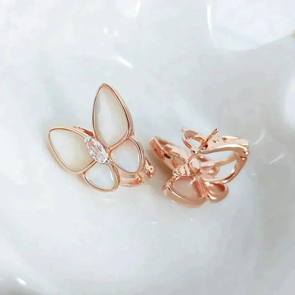 [Amore Jewelry]BUTTERFLY MOP DIAMOND EARRINGS
