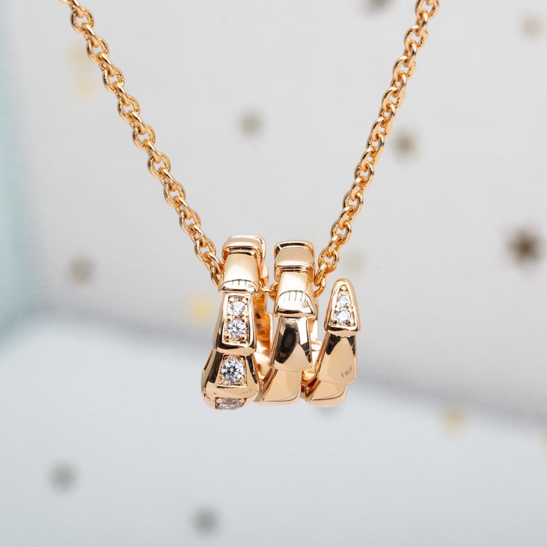 [Amore Jewelry]SERPENTI PINK GOLD NECKLACE DIAMOND
