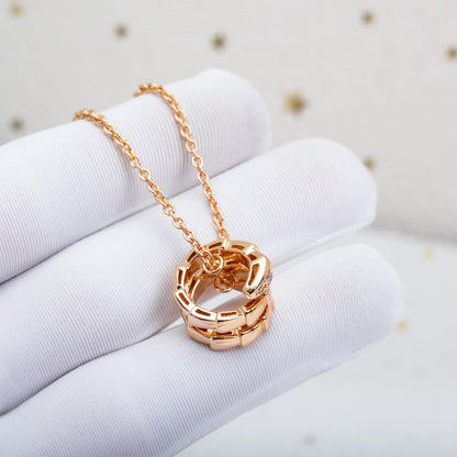[Amore Jewelry]SERPENTI PINK GOLD NECKLACE DIAMOND