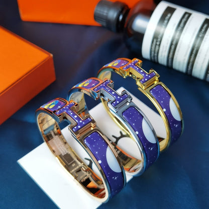 [Amore Jewelry]H STAR AND MOON BRACELET 12MM