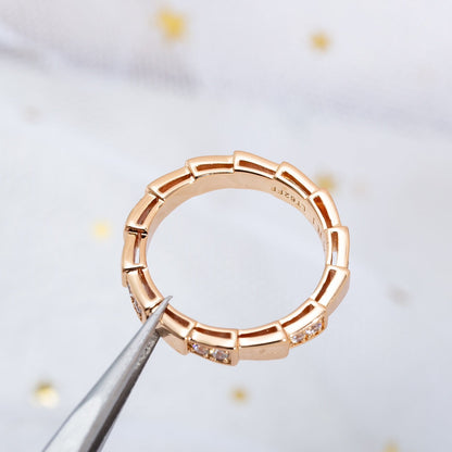 [Amore Jewelry]SERPENTI RING PINK GOLD  3MM