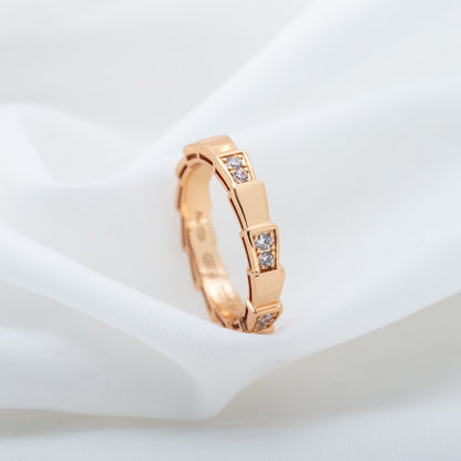 [Amore Jewelry]SERPENTI RING PINK GOLD  3MM