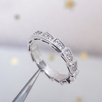 [Amore Jewelry]SERPENTI RING SILVER DIAMOND PAVED 3MM