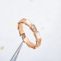 [Amore Jewelry]SERPENTI RING PINK GOLD DIAMOND MOP 3MM