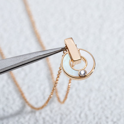 [Amore Jewelry]GARI NECKLACE PINK GOLD MOP