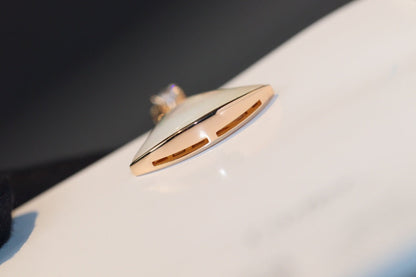 [Amore Jewelry]DREAM NECKLACE WHITE MOP PINK GOLD 1 DIAMOND