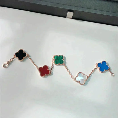 [Amore Jewelry]CLOVER 5 MOTIFS MULTICOLOR  BRACELET
