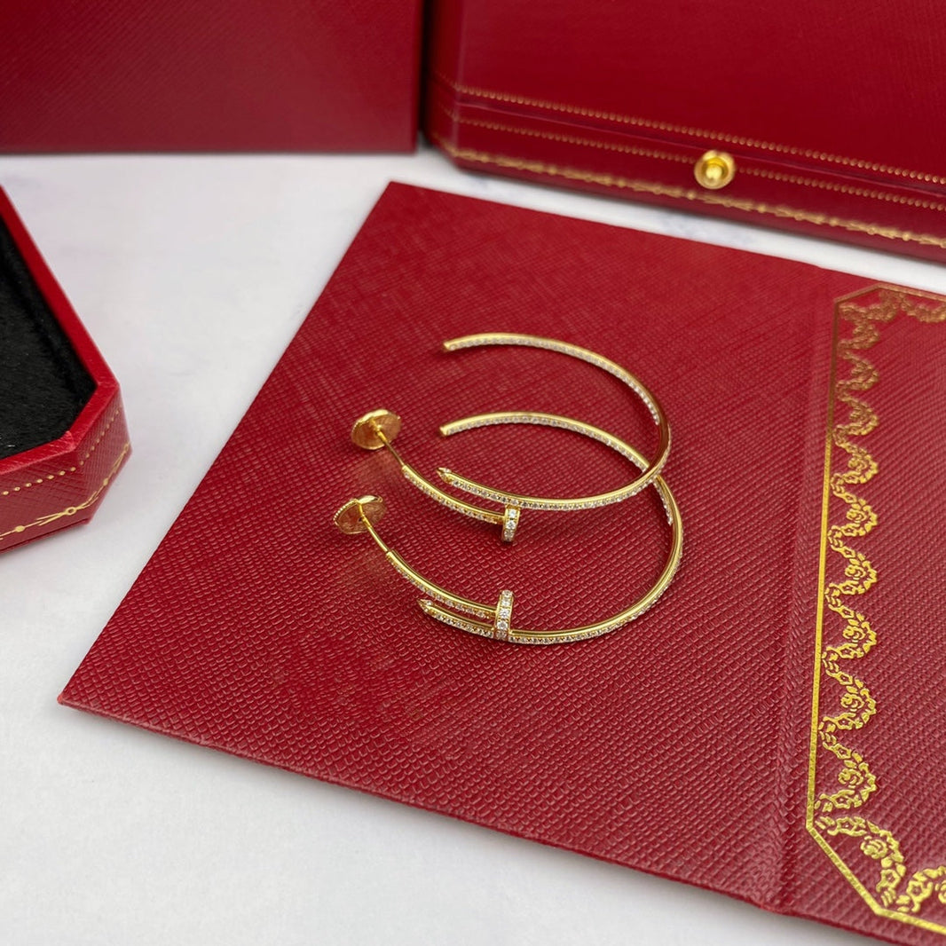 [Amore Jewelry]JUSTE EARRINGS FULL DIAMONDS 1.8MM