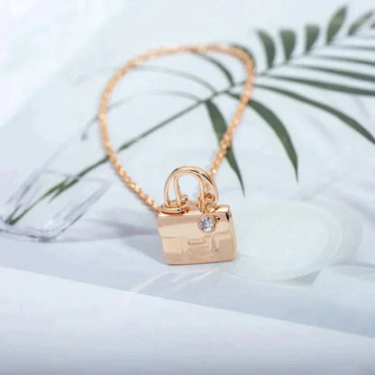 [Amore Jewelry]AMULETTE PEDANT ROSE GOLD NECKLACE