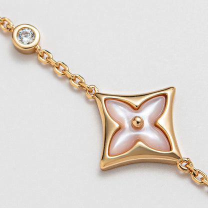 [Amore Jewelry]STAR 1 DIAMOND PINK GOLD BRACELET