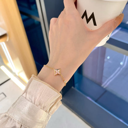 [Amore Jewelry]STAR 1 DIAMOND PINK GOLD BRACELET
