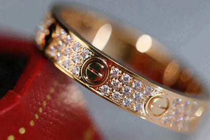 [Amore Jewelry]LOVE RING 3.6MM DIAMOND PAVED