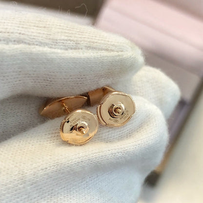 [Amore Jewelry]DREAM EARRINGS 3 MOTIFS ONYX MOP PINK GOLD