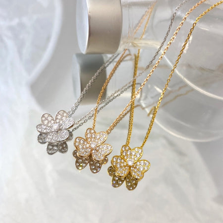 [Amore Jewelry]FLOWER DIAMOND NECKLACE