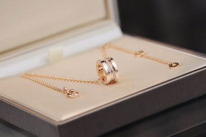 [Amore Jewelry]ZERO 1 PINK GOLD DIAMOND NECKLACE