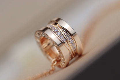 [Amore Jewelry]ZERO 1 PINK GOLD DIAMOND NECKLACE