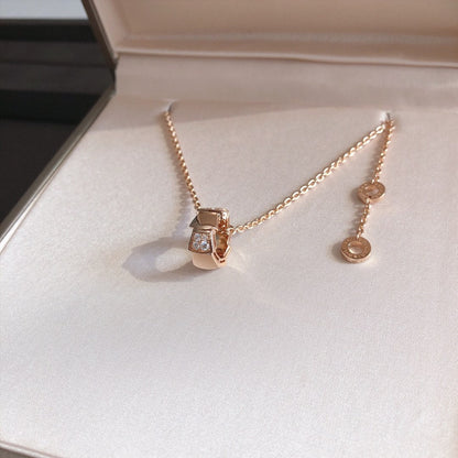 [Amore Jewelry]SERPENTI PEDANT DIAMOND PINK GOLD NECKLACE