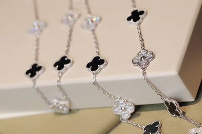 [Amore Jewelry]CLOVER 20 MOTIFS ONYX DIAMOND SILVER