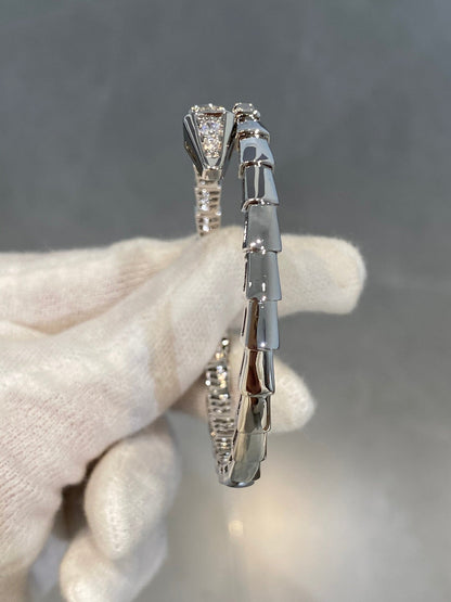 [Amore Jewelry]SERPENTI BRACELET DIAMONDS SILVER