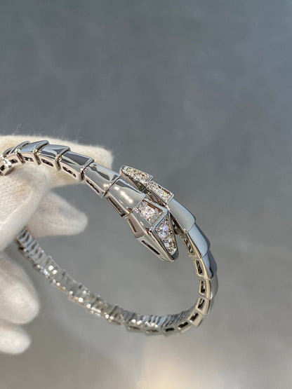 [Amore Jewelry]SERPENTI BRACELET DIAMONDS SILVER