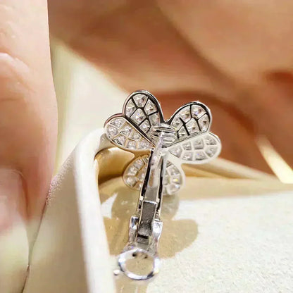 [Amore Jewelry]CLOVER COMOS DIAMOND EARRINGS SILVER