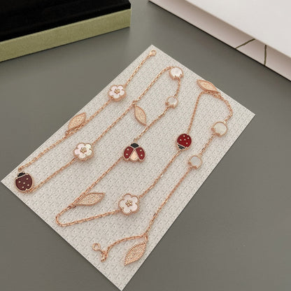 [Amore Jewelry]LUCKY SPRING 15 MOTIFS ROSE GOLD NECKLACE