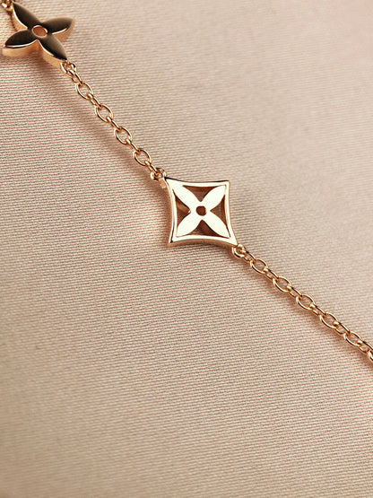 [Amore Jewelry]STAR AND SUN 7 MOTIFS GOLD BRACELET