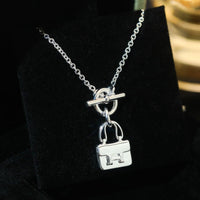 [Amore Jewelry]POP H PEDANT SILVER NECKLACE