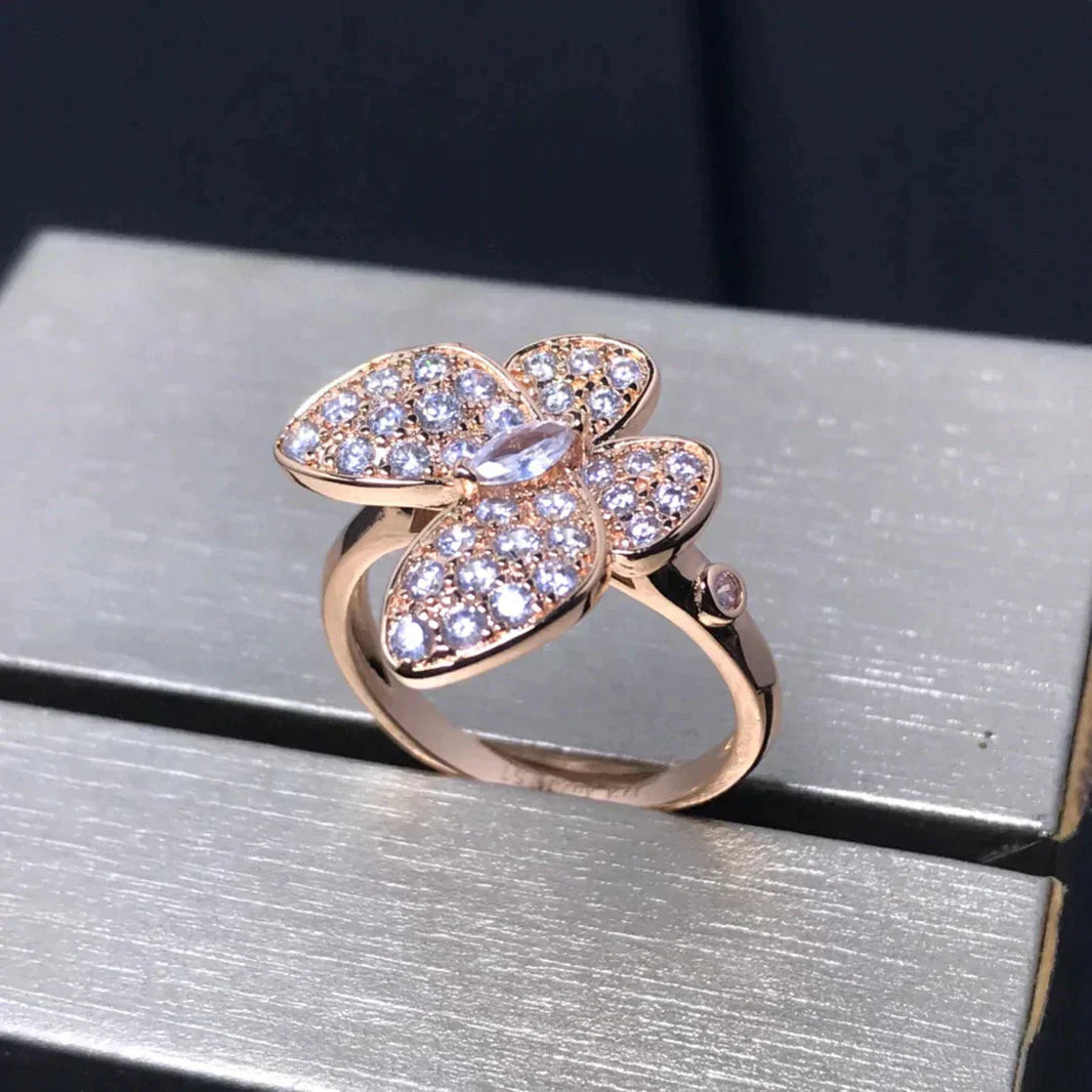 [Amore Jewelry]BUTTERFLY PINK GOLD DIAMOND RING