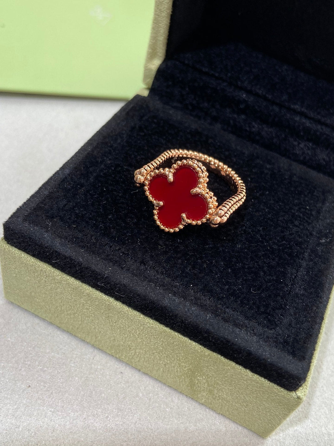 [Amore Jewelry]CLOVER RIVERSIBLE PINK GOLD RING