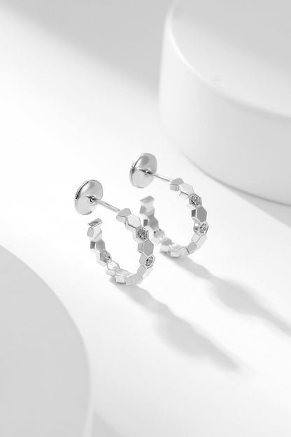 [Amore Jewelry]BEE LOVE DIAMOND HOOP EARRINGS