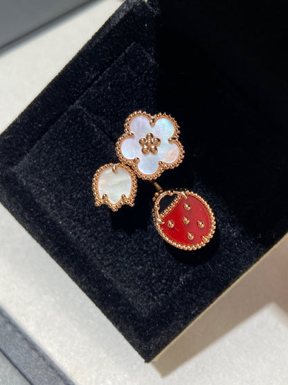 [Amore Jewelry]LUCKY 3 MOTIF ROSE GOLD RING
