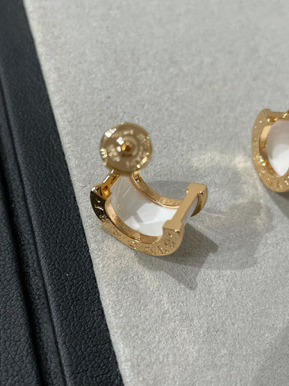 [Amore Jewelry]ZERO 1 PINK GOLD CERAMIC EARRINGS